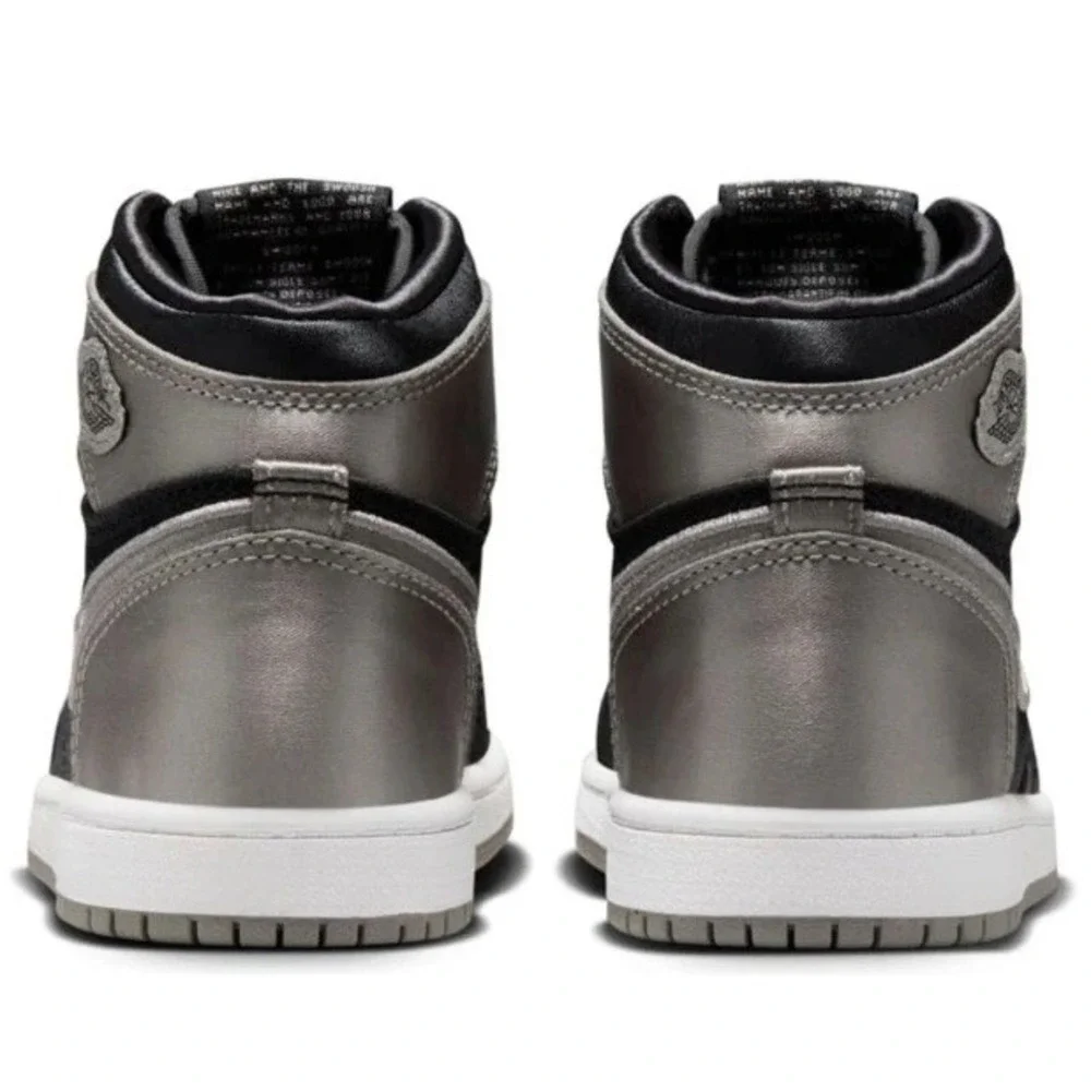 Nike Kids Air Jordan 1 Retro High OG Satin Shadow Black Grey FD5304-010 US 1.5Y